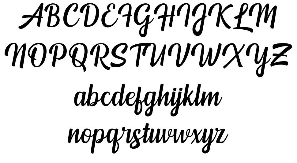 Mendoan Script font specimens