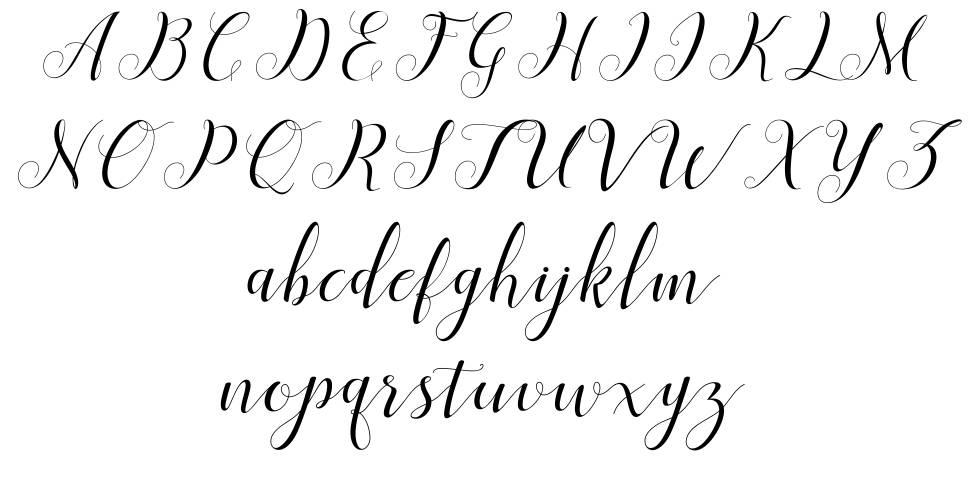 Menttion Script font specimens