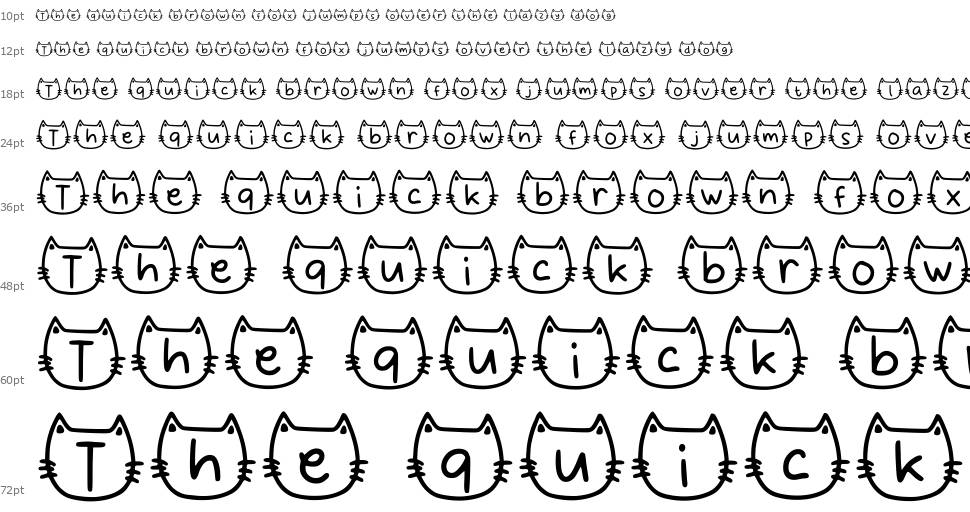 Meows Nepil font Waterfall