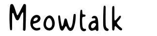 Meowtalk font