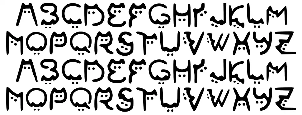 Meoww font specimens