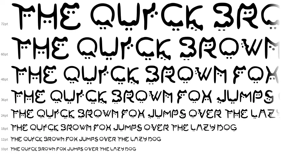 Meoww font Waterfall