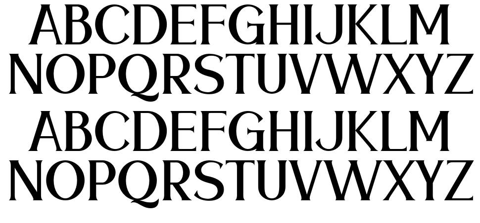Meramoon font specimens