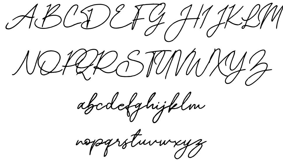 Mereoleona Script font specimens