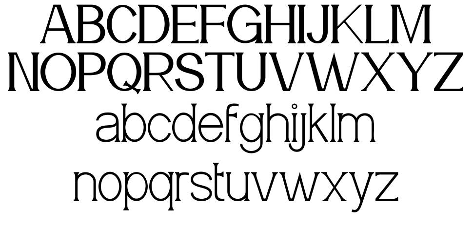 Meridian font Örnekler