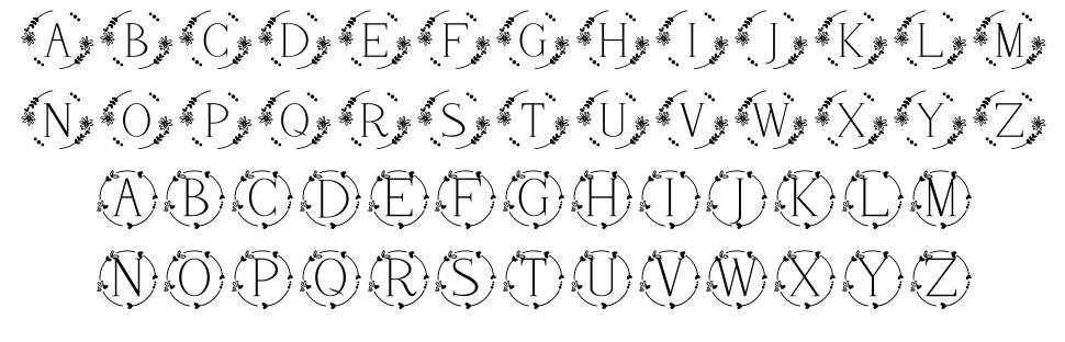 Meriposa 字形 标本