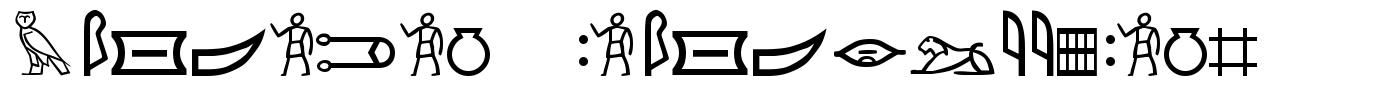 Meroitic Hieroglyphics 字形