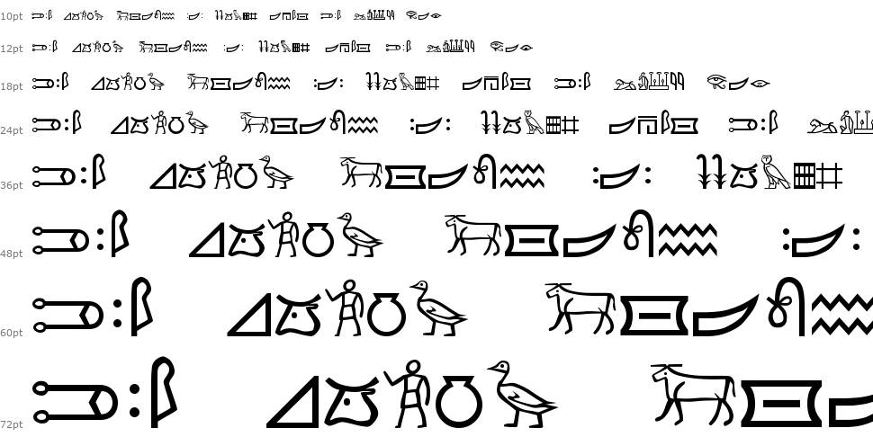 Meroitic Hieroglyphics 字形 Waterfall