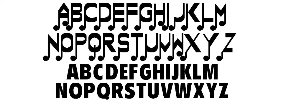 Merrie Melodiesfont specimens