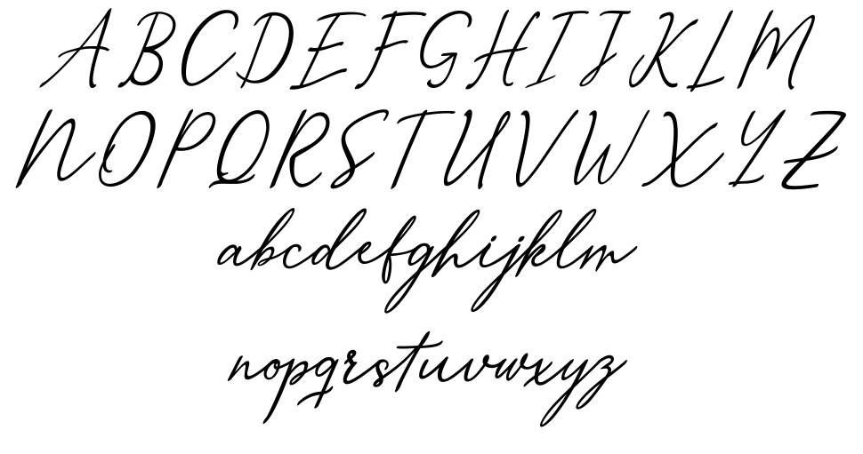 Merrxi Script font specimens
