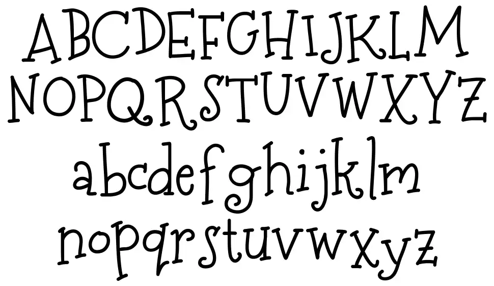 Merry N Brightfont specimens