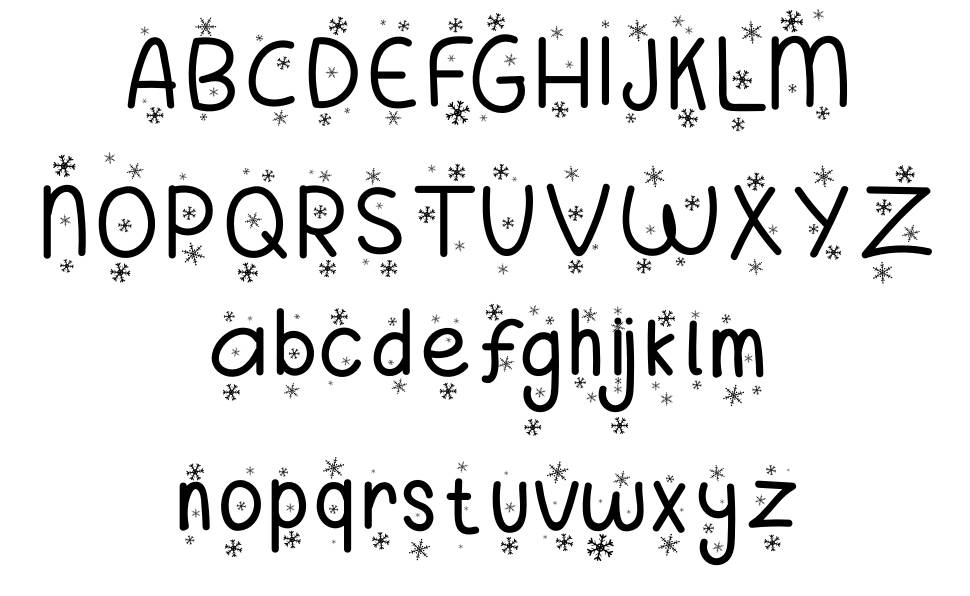 Merry Sugar Snow font specimens