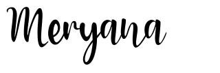 Meryana font