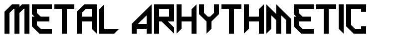 Metal Arhythmetic 字形