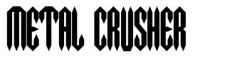 Metal Crusher písmo