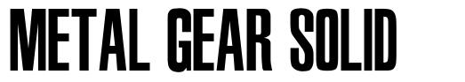 Metal Gear Solid font