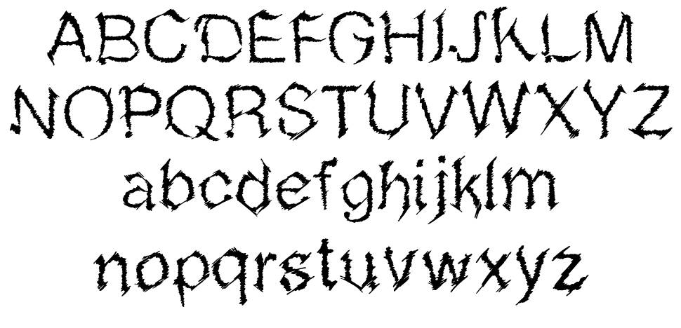 Metal Sketchvetica font specimens