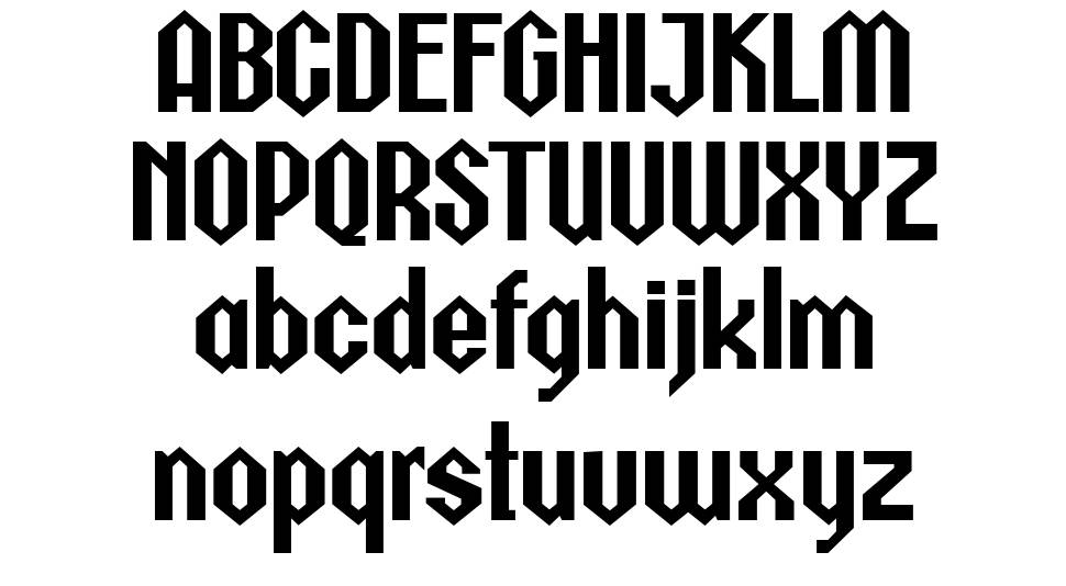 Metalick font Örnekler
