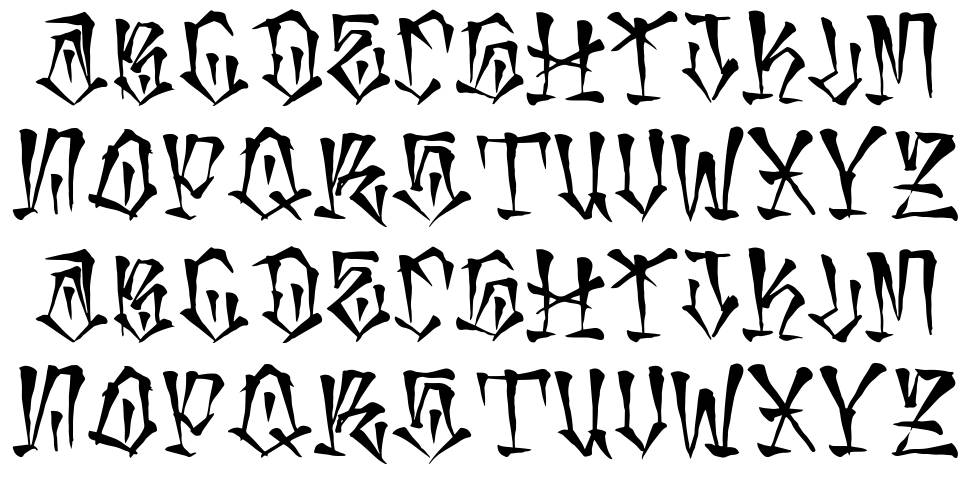 Mexaking písmo Exempláře
