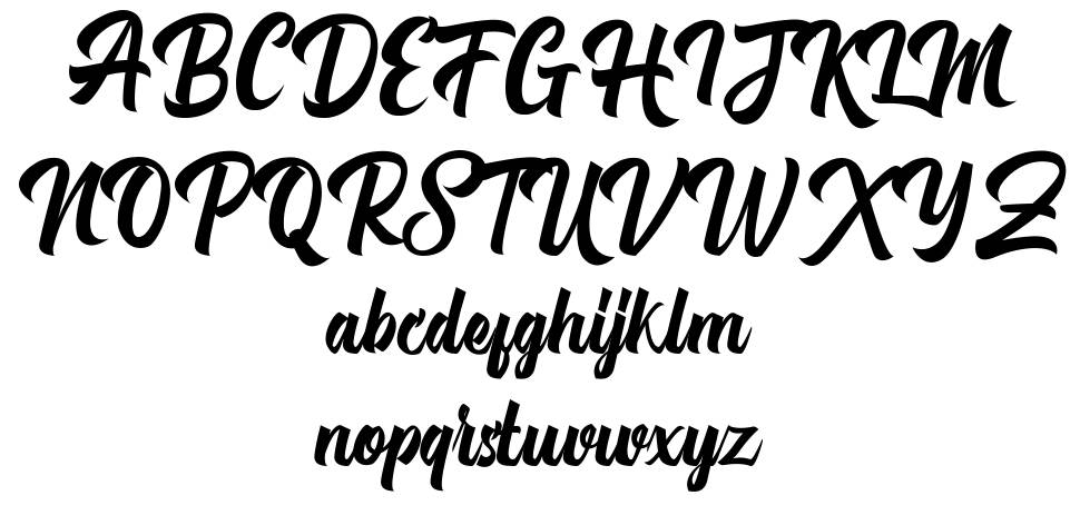 Michail Script font specimens