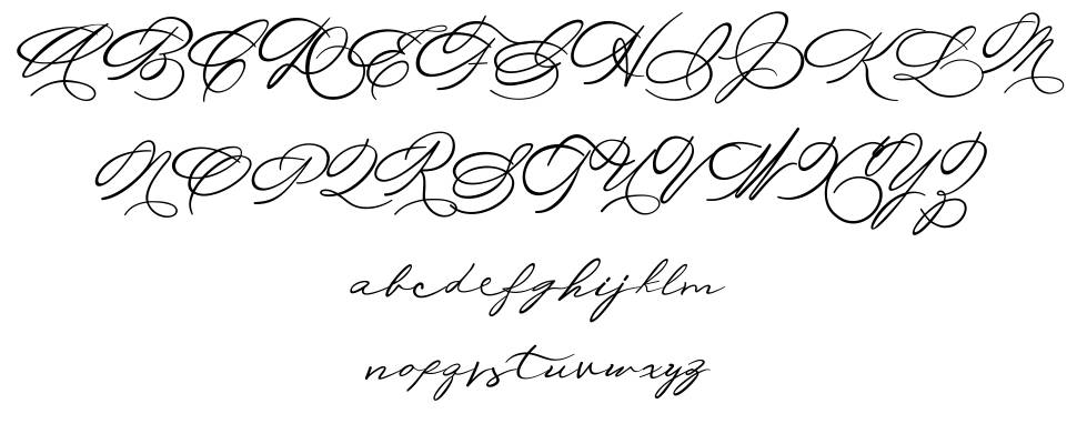 Michelle Fellicia font specimens