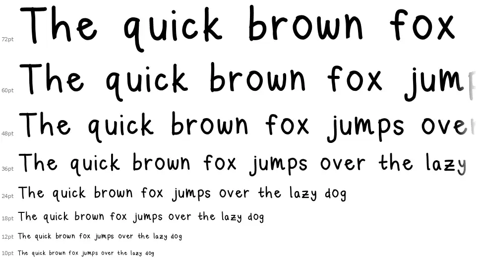 Michelle Lazy Handfont waterfall