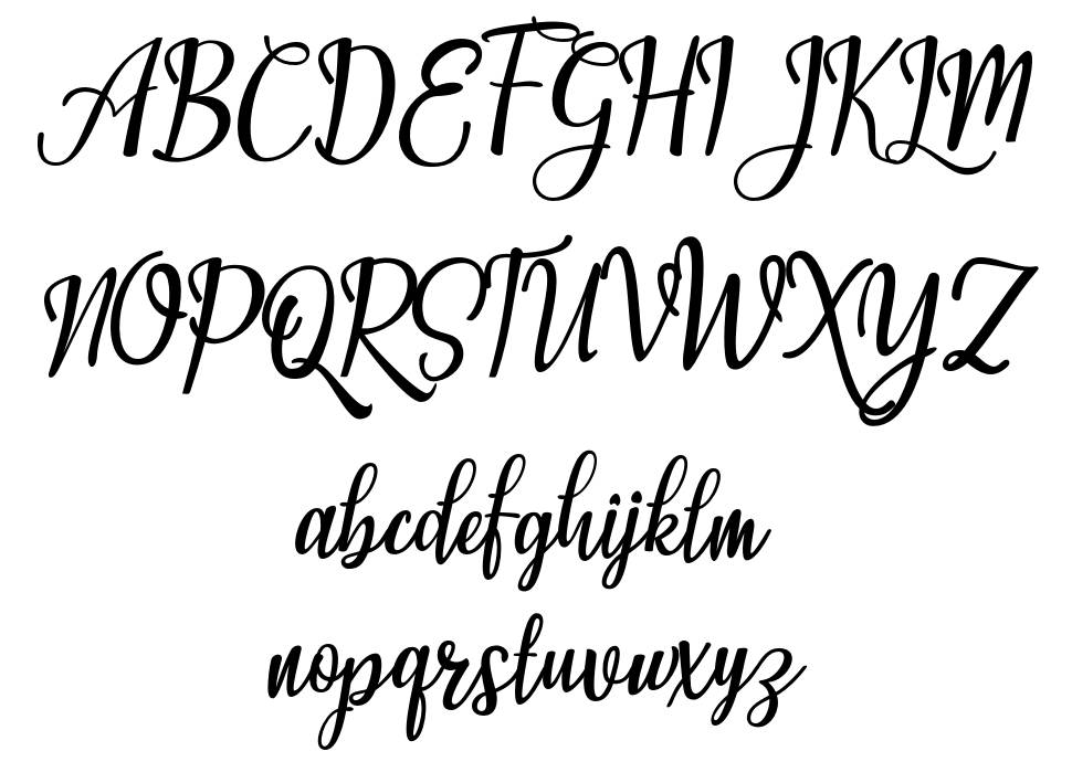 Michelle Stine Script font specimens
