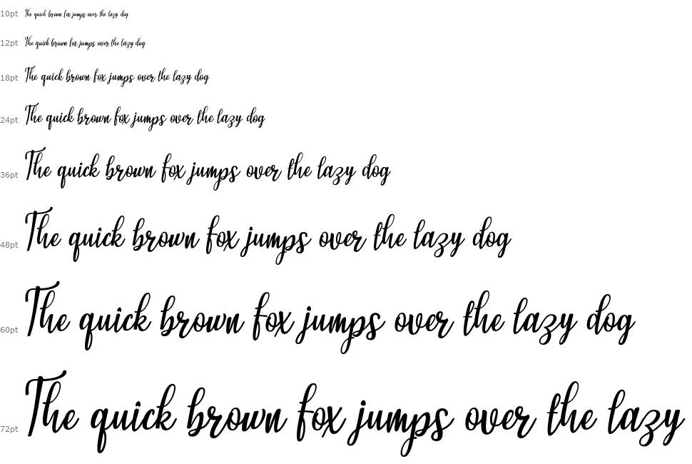 Michelle Stine Script font Waterfall