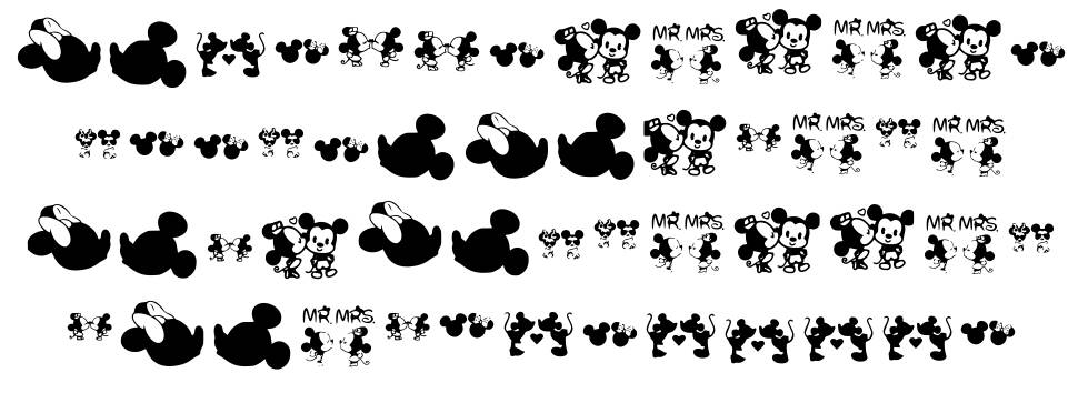 Mickey Love font specimens