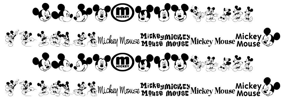 Mickey M TFB font specimens