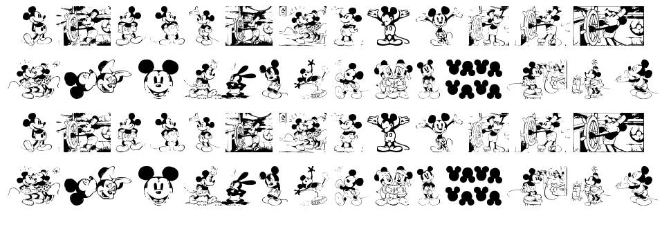 Mickey Vintage 字形 标本