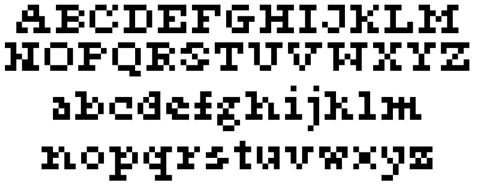Microserif 字形 标本