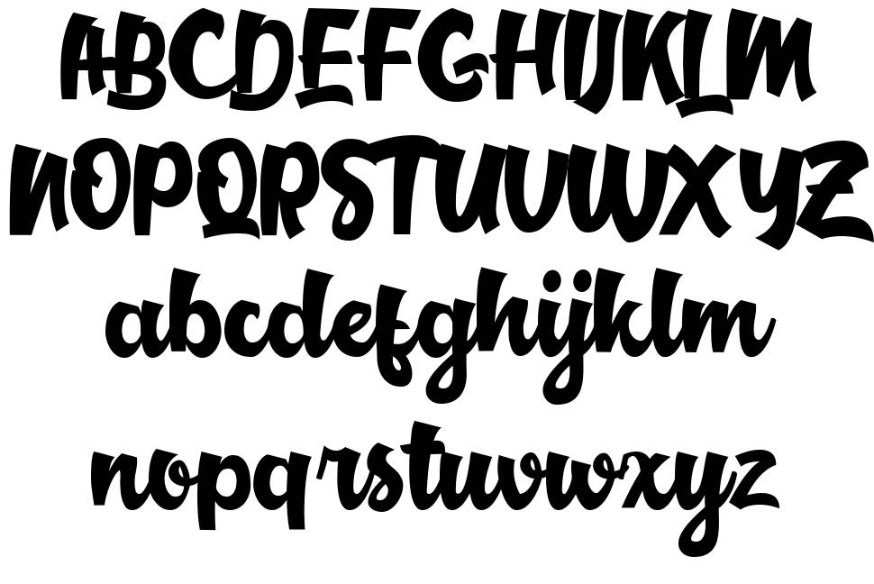 Middle Class Script font specimens