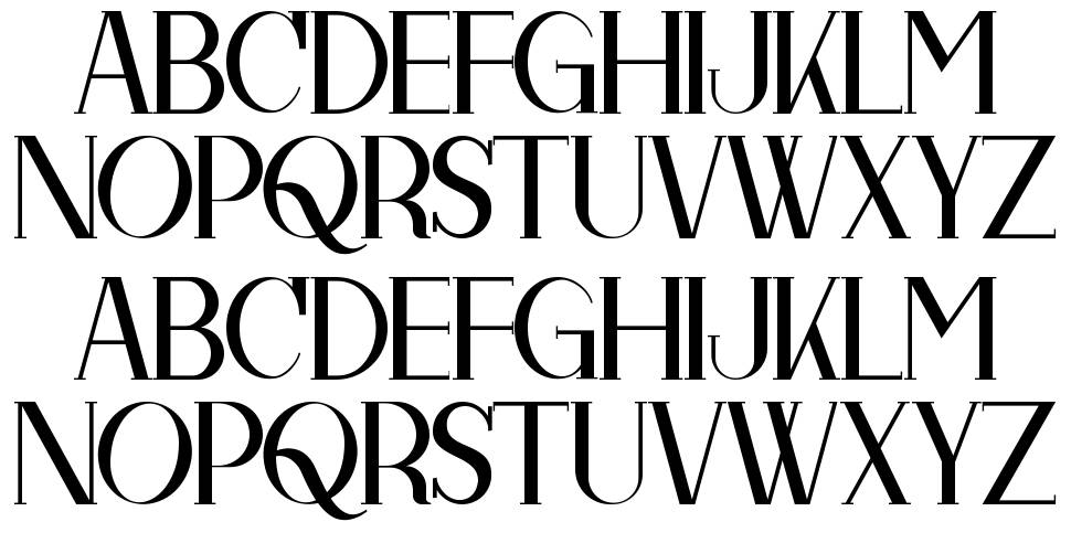Midline font specimens