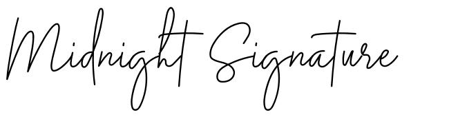 Midnight Signature 字形