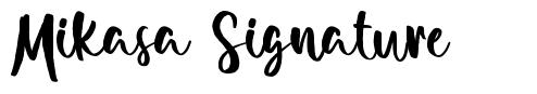 Mikasa Signature 字形
