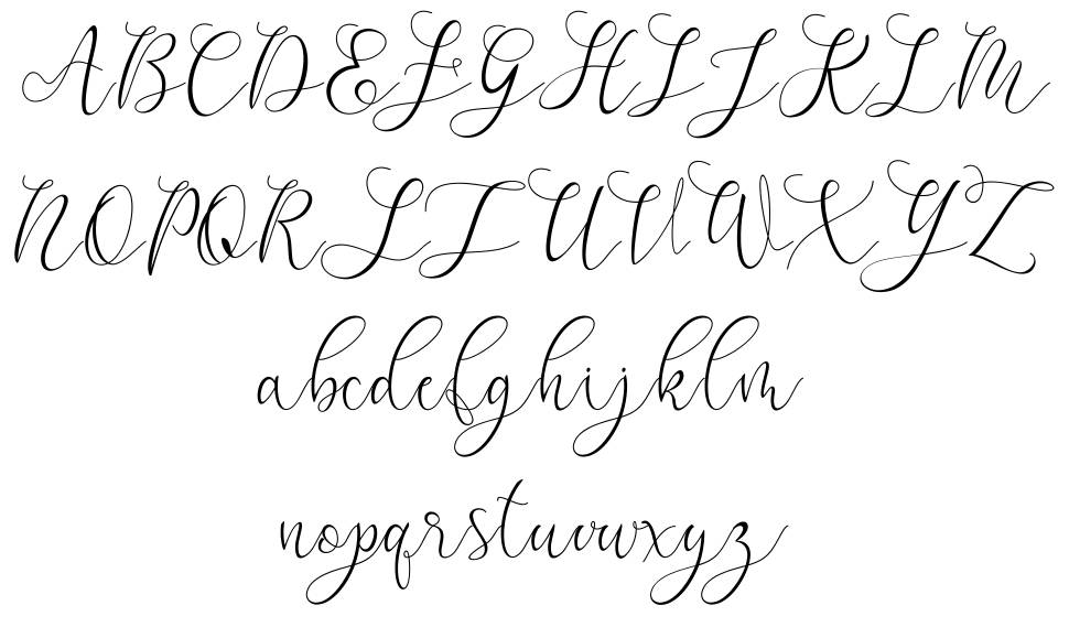 Mikayla font Örnekler