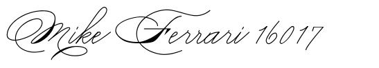 Mike Ferrari 16017 шрифт