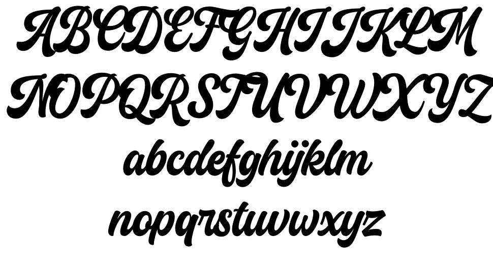 Milenia font specimens