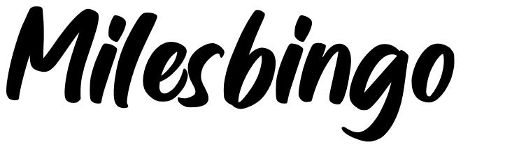 Milesbingo шрифт