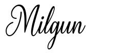 Milgun шрифт