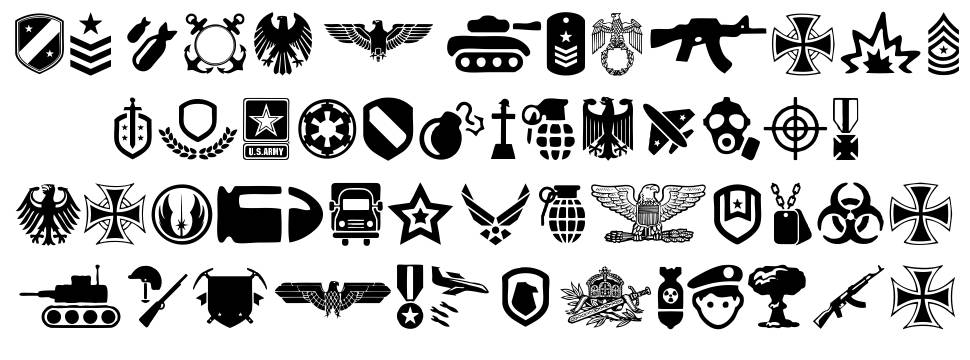 Militaria 字形 标本