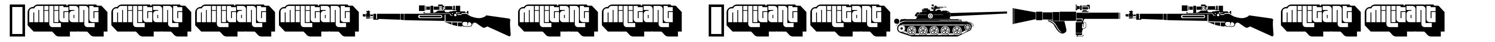 Military Dingbats písmo
