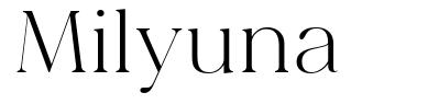 Milyuna шрифт