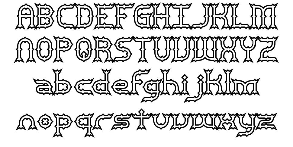 Mincer BRK font specimens