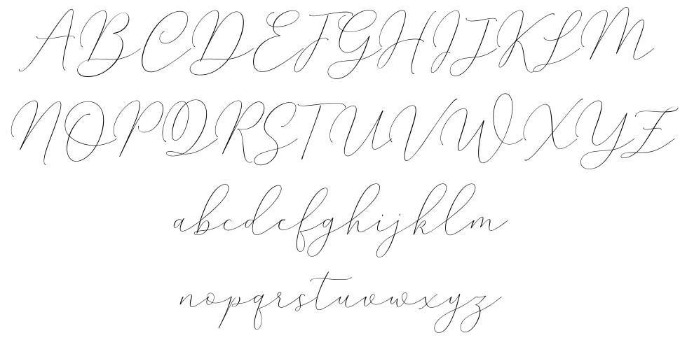 Mindline Script font specimens