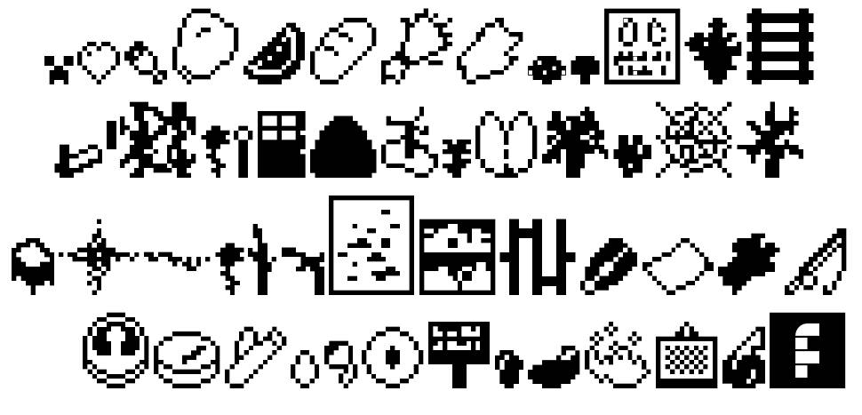 Minecraft 1.0 font specimens