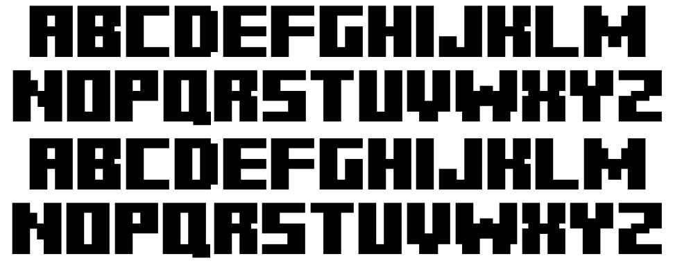 Minecraft Fifty Solid font specimens