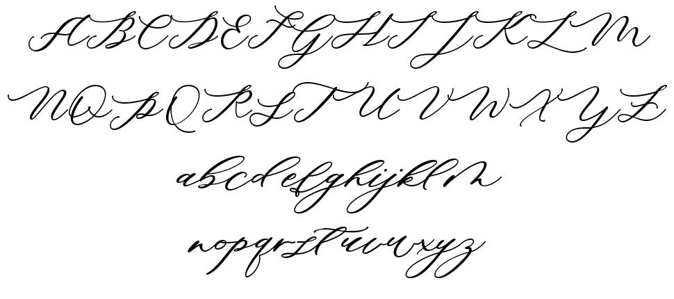Minimalist Script font specimens