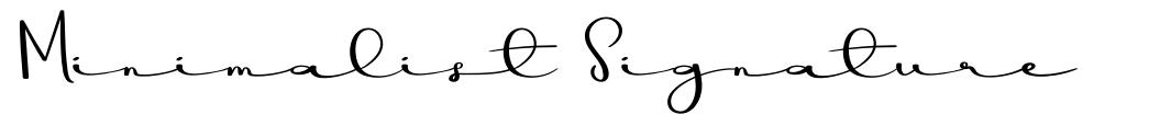 Minimalist Signature フォント